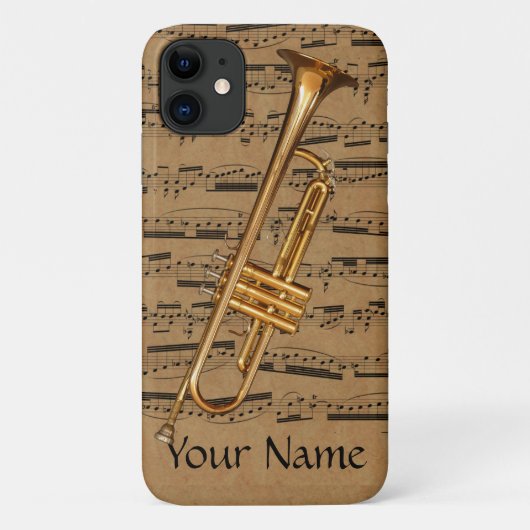 Trumpet Custom Musical Notes Case-Mate iPhone Case (Achterkant)