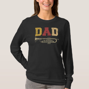 Trumpet Dad Musical Instrument Musician Fathers Da T-shirt