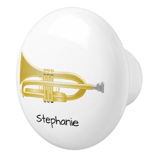 Trumpet Design Personalised Keramische Knop (Rechts)