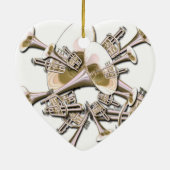 Trumpet Dream-kerstversiering Keramisch Ornament (Achterkant)