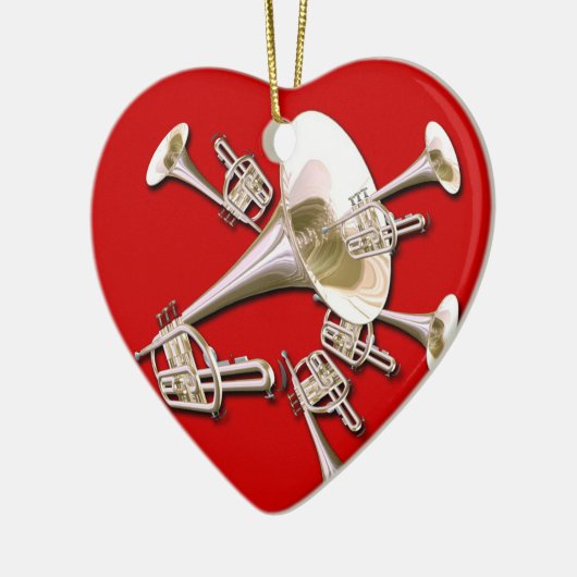 Trumpet Dream-kerstversiering Keramisch Ornament (Links)