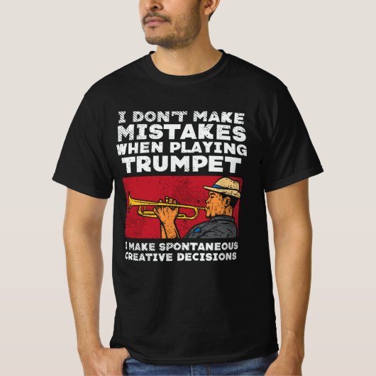 Trumpet - Een Trumpet afspelen T-shirt (Voorkant)