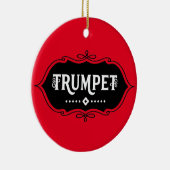 Trumpet Emblem Keramisch Ornament (Rechts)