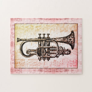 Trumpet en Muzieknoten Legpuzzel