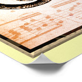 Trumpet en Muzieknoten Poster (Hoek)