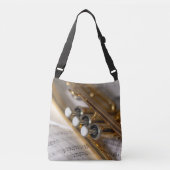 Trumpet en vel Music Brass Instrument Crossbody Tas (Voorkant)