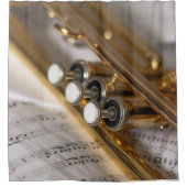 Trumpet en vel Music Brass Instrument Douchegordijn (Voorkant)