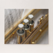 Trumpet en vel Music Brass Instrument Legpuzzel (Horizontaal)