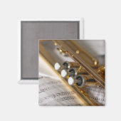 Trumpet en vel Music Brass Instrument Magneet (Voorkant / Achterkant)