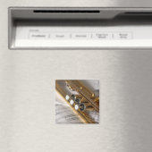 Trumpet en vel Music Brass Instrument Magneet (Insitu (Vaatwasser))