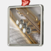 Trumpet en vel Music Brass Instrument Metalen Ornament (Links)