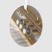 Trumpet en vel Music Brass Instrument Ornament (voorkant)