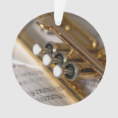 Trumpet en vel Music Brass Instrument Ornament (voorkant)