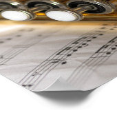 Trumpet en vel Music Brass Instrument Poster (Hoek)