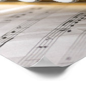 Trumpet en vel Music Brass Instrument Poster (Hoek)