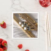 Trumpet en vel Music Brass Instrument Servet (Insitu)