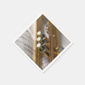 Trumpet en vel Music Brass Instrument Servet (Hoek)