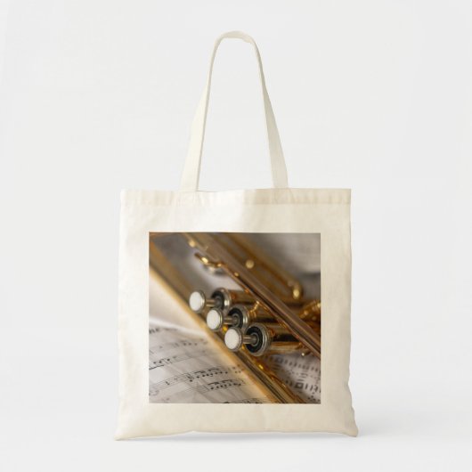Trumpet en vel Music Brass Instrument Tote Bag (Voorkant)