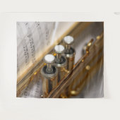 Trumpet en vel Music Brass Instrument Wandkleed (Voorkant (horizontaal))