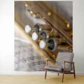 Trumpet en vel Music Brass Instrument Wandkleed (In situ)