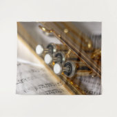 Trumpet en vel Music Brass Instrument Wandkleed (Voorkant (horizontaal))