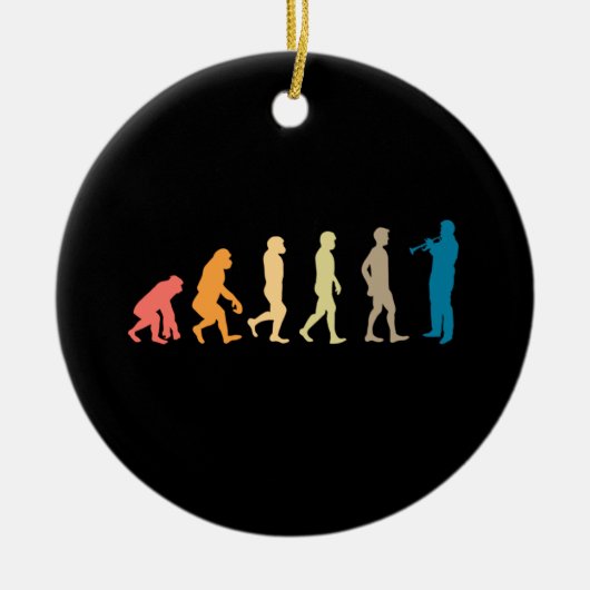 Trumpet Evolution Keramisch Ornament (Voorkant)