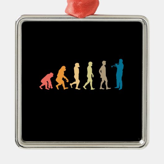 Trumpet Evolution Metalen Ornament (Voorkant)