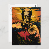 Trumpet Fire Briefkaart (Voorkant / Achterkant)