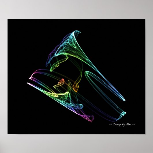 Trumpet Fractal Poster (Voorkant)