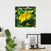 Trumpet Garden Flower Yellow Poster (Thuiskantoor)