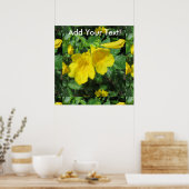 Trumpet Garden Flower Yellow Poster (Keuken)