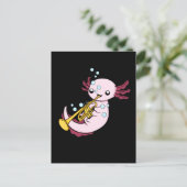 Trumpet Gift Kinder Marching Band Axolotl Trumpet Briefkaart (Staand voorkant)