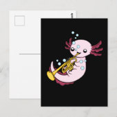 Trumpet Gift Kinder Marching Band Axolotl Trumpet Briefkaart (Voorkant / Achterkant)