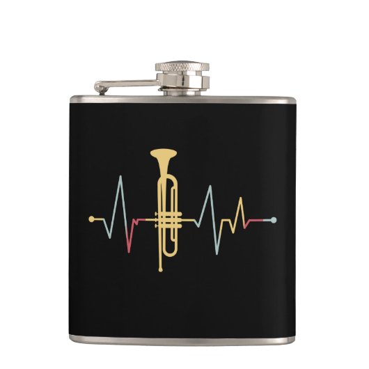 Trumpet hartslag heupfles (Voorkant)