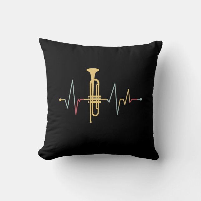 Trumpet hartslag kussen (Voorkant)
