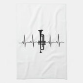 Trumpet hartslag theedoek (Verticaal)