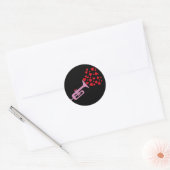 Trumpet Hearts Ronde Sticker (Envelop)