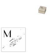 Trumpet Initiaal Monogram Musician Band Teacher Rubberstempel (Gestempeld)