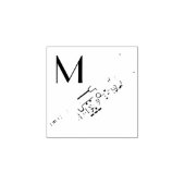 Trumpet Initiaal Monogram Musician Band Teacher Rubberstempel (Afrduk)