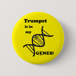 Trumpet is in mijn genen ronde button 5,7 cm