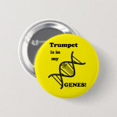 Trumpet is in mijn genen ronde button 5,7 cm (Voorkant /achterkant)