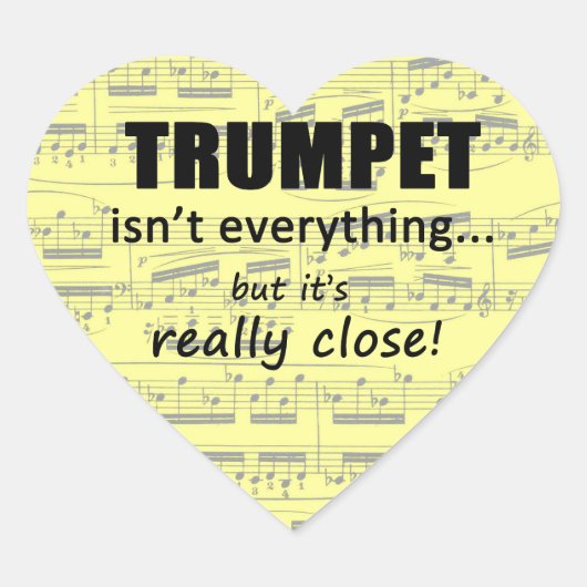 Trumpet is niet alles Sticker (Voorkant)