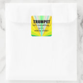 Trumpet is niet alles-vierkante Sticker (Tas)