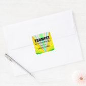 Trumpet is niet alles-vierkante Sticker (Envelop)