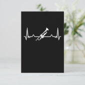 Trumpet Jazz Music Heartbeat Funny Gift Bedankkaart (Staand voorkant)