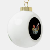 Trumpet  keramische bal ornament (Links)