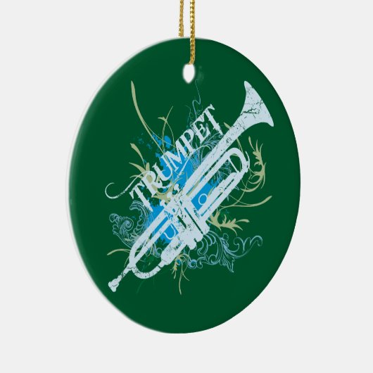 Trumpet-kerstversiering Keramisch Ornament (Rechts)