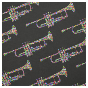 Trumpet kleurig muziekinstrument stof
