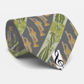 Trumpet-koppeling met Art Noveau Leaf-ontwerp Stropdas (Opgerold)