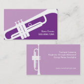 Trumpet leraar musicus Music Instrument Studio Visitekaartje (Voorkant / Achterkant)